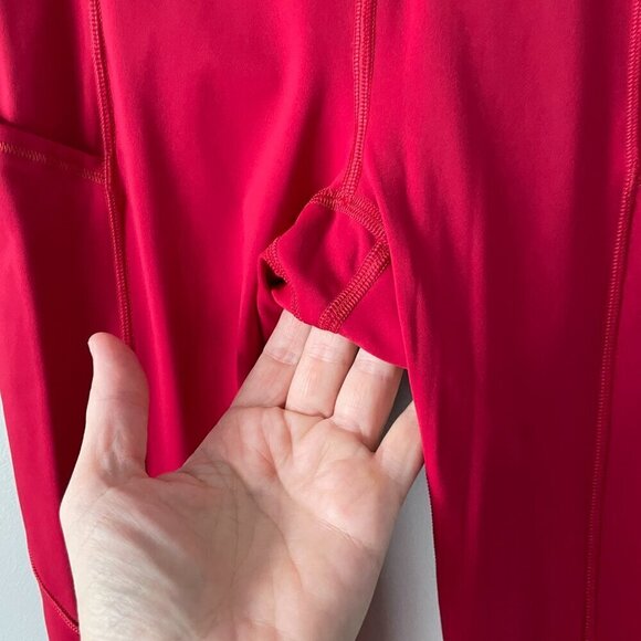 Lululemon 2020 Fast & Free 7/8 Tight II *Non-Reflective Nulux 25" Leggings Red 4 - Picture 6 of 9